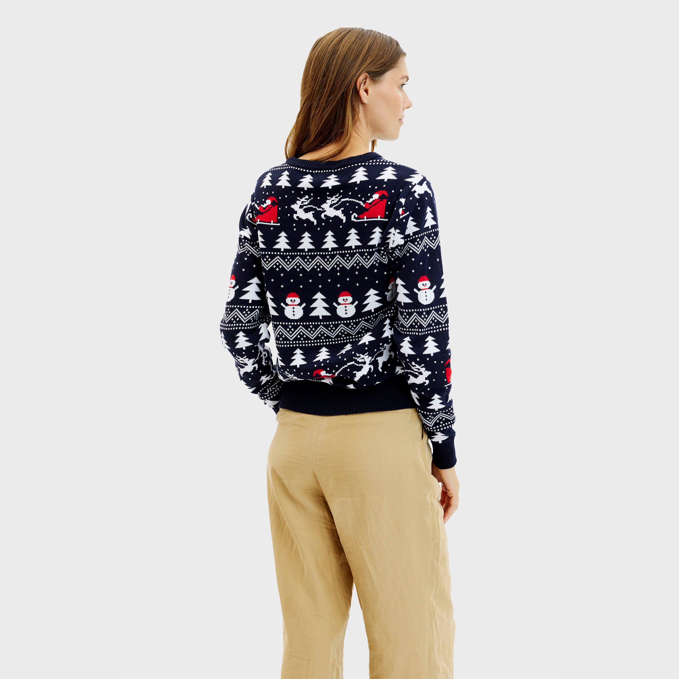 Le Pull De Noël Stylé Bleu - Femme.